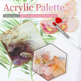 Resin Acrylic Color Palette False Nail Tips Drawing Nail Color Palette for Nail Color Mixing Display Manicure Polish Gel Tool